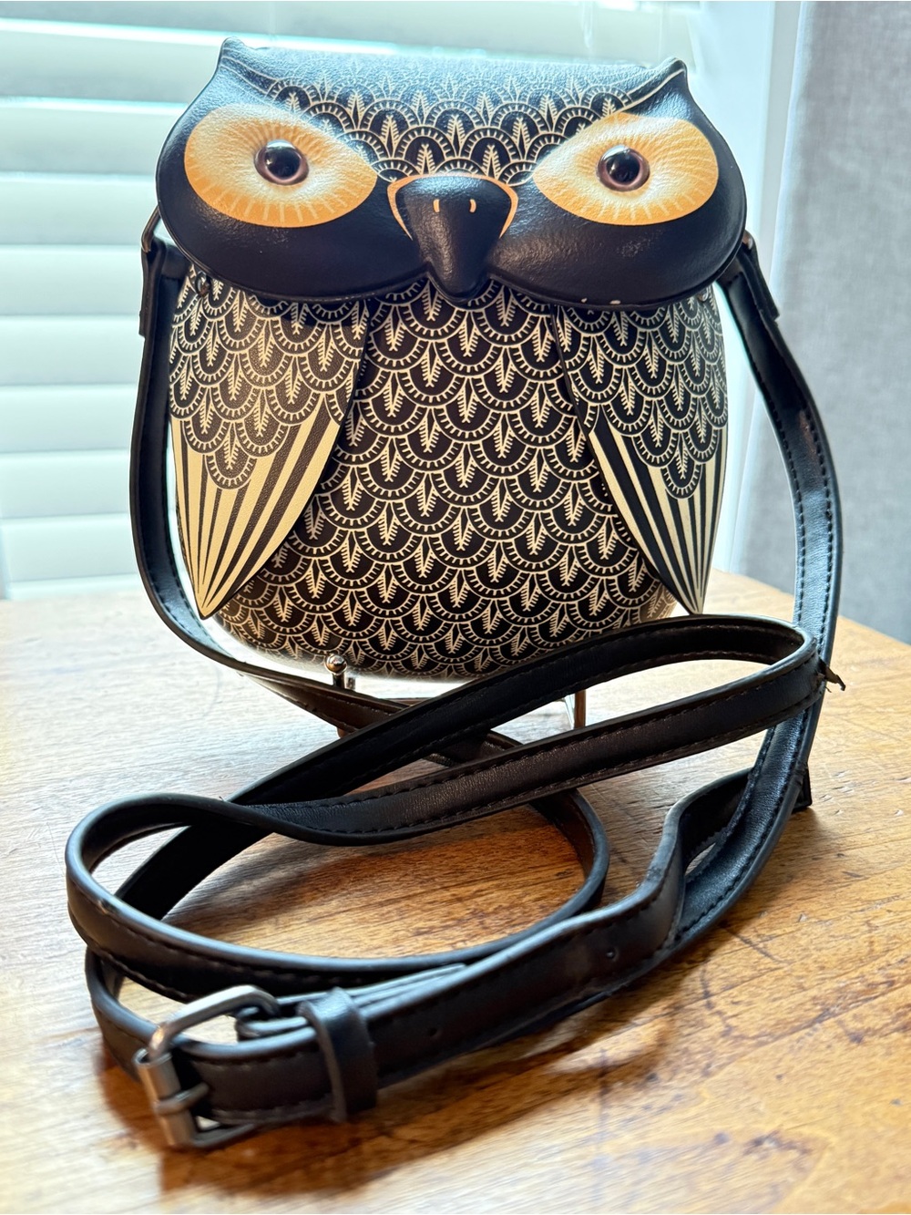 Faux Leather Whimsical Owl Crossbody Purse 🦉✨